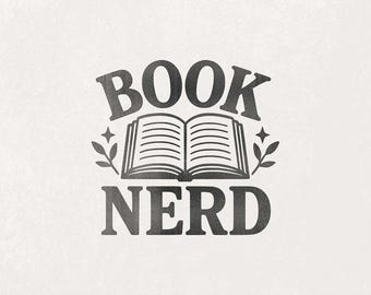 Buch-Nerd PNG SVG Retro Bookish Design Vintage Buchliebhaber Lesen Bibliothekar Sublimation Bücherwurm Shirt Design Retro Lesung Ästhetik Png