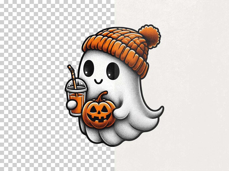 Cute Ghost PNG Halloween Png Fall PNG Ghost Pumpkin Png Ghost Clipart Fall Designs Ghost Halloween Graphics Transparent PNG Digital Download