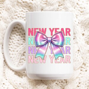 Happy New Year PNG, New Years Png, Happy New Year 2026 Png, New Year 2026 Png, New Year Shirt Png, Preppy Bow Png, New Year Sublimation