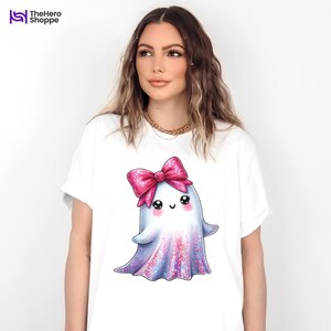 Cute Ghost PNG, Pink Ghost Clipart, Kawaii Halloween Art, Glitter Ghost Design, Spooky Ghost, Halloween Sublimation, Digital Download