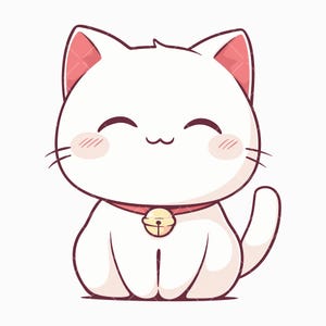 Gato blanco PNG Gato anime Kawaii PNG Pegatinas de gato kawaii PNG Lindo clipart kawaii Gatos png Gatito png Anime Png Gato blanco Png Descarga digital