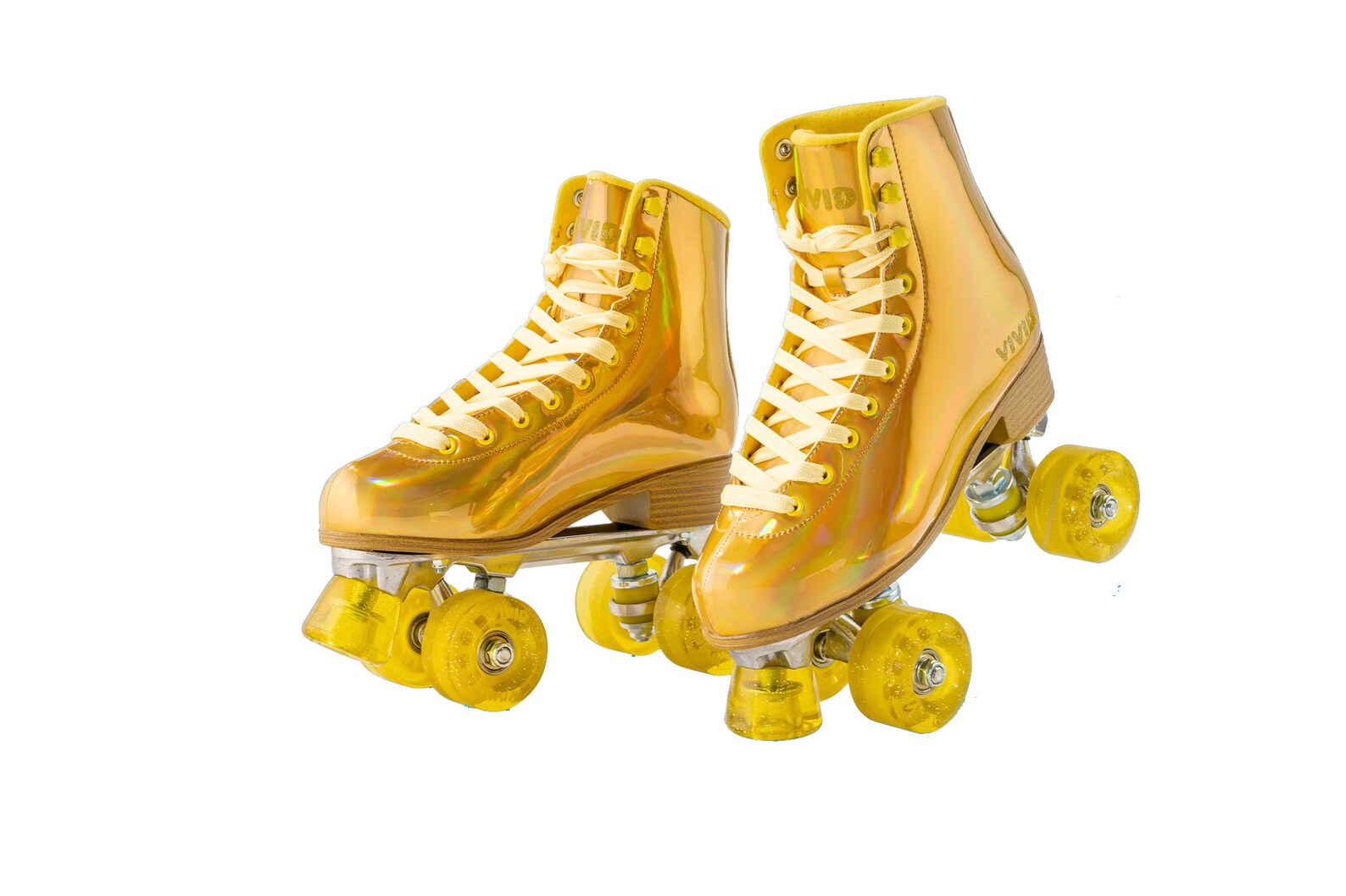 Vivid Skates Prisma Gold Holographic Roller Skates Etsy New Zealand