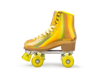 Vivid Skates Prisma Gold Holographic Roller Skates - Cosmetic Blemishes