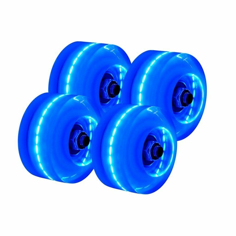 LED Light Up Roller Skate Wheels 4/Set ABEC5 Bearings Etsy