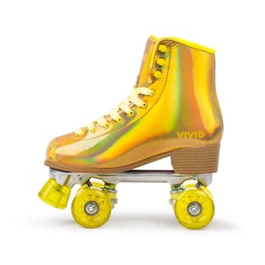 Vivid Skates Prisma Gold Holographic Roller Skates