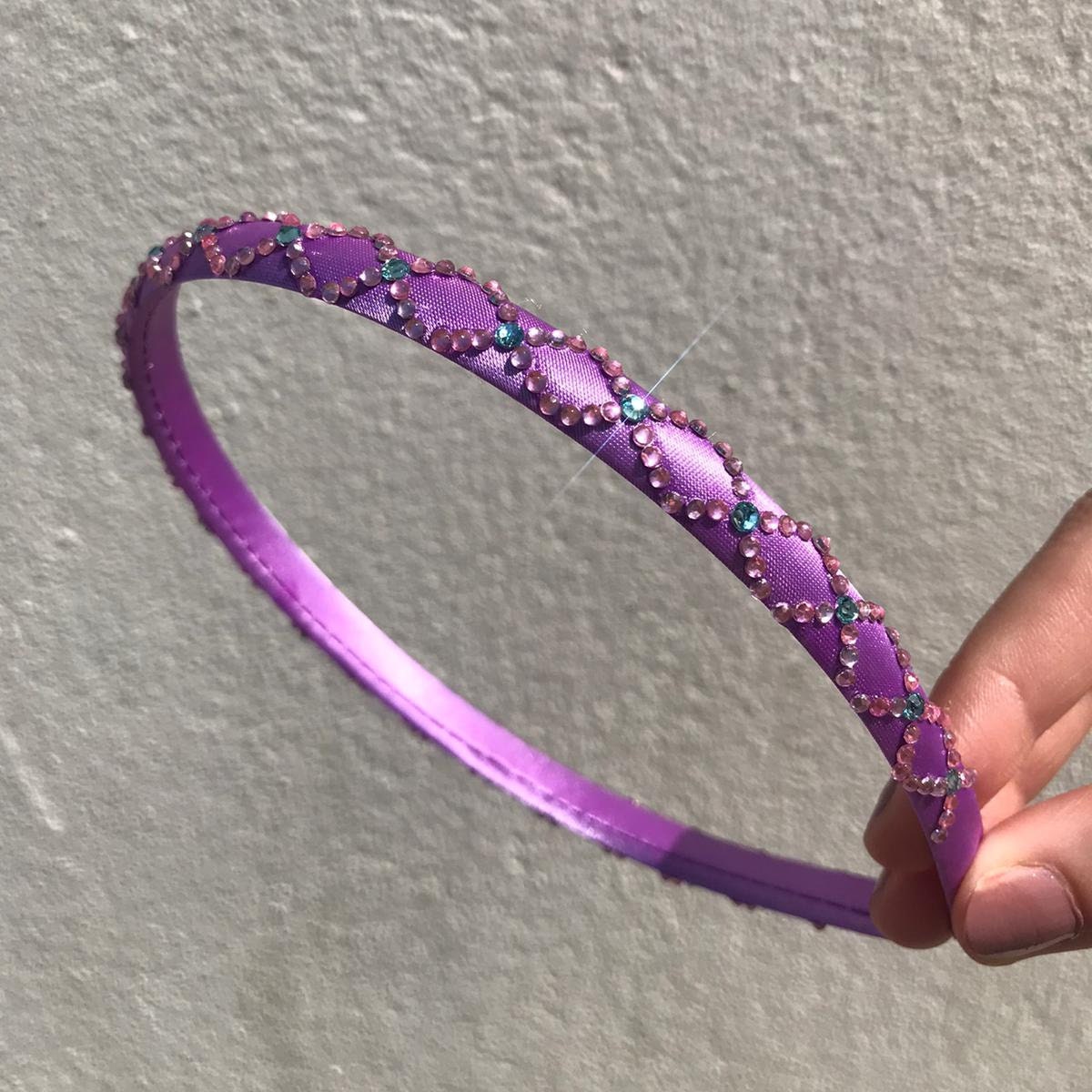 The Tiara Lilac HandMade Headband with Rhinestone/Crystals Etsy