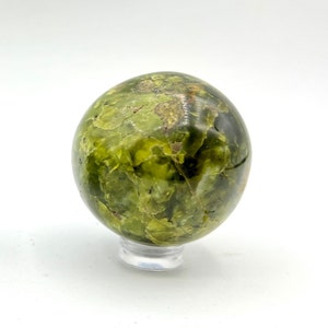 Green Opal Sphere, Crystal Sphere, Natural Green Opal, Green Opal Quartz, Green Opal Crystal, Handmade Carving, Gift, Home Decor, S02-47