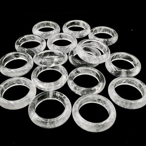 6mm Clear Quartz Rings, Clear Crystal Rings, Gemstone Rings, Dainty Rings, Handmade Rings, Stackable Ring, R01-10