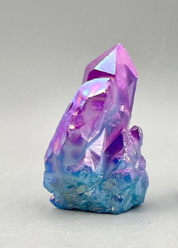Pink N Blue Aura Quartz Cluster, Pink N Blue Aura Crystal