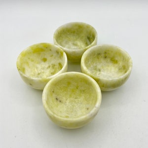 Natural Jade Bowl, Crystal Tea Cup, Home Decor (2.1 inch) D01-24