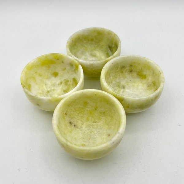 Natural Jade Bowl, Gemstone Bowl, Jade Tea Cup, Crystal Bowl, Size Approx 2.1 inch D01-24