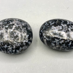 Large Indigo Gabbro Palm Stone, Indigo Gabbro Tumbled Stone, Natural Indigo Gabbro, TP01-07