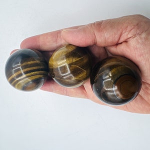 Natural Tiger Eye Sphere, Tiger Eye Ball, Crystal Sphere, Gemstone Sphere, Headmade Gift, Healing Crystal, Chakra, Home Decoration S01-55