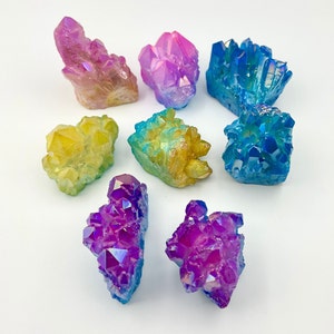 Aqua Aura Cluster Point, Aqua Aura Quartz Cluster, Blue Aura Quartz Point, RM01-101