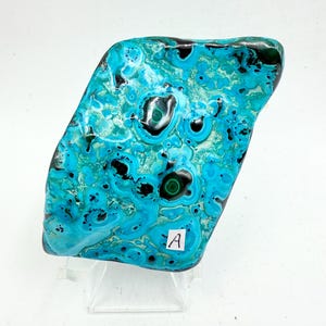 AAA Chrysocolla Palm Stone, Polished Healing Crystal Decor MC01-10