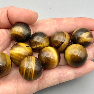 Tiger Eye Sphere, Natural Gold Tiger Eye  Sphere, Tiger Eye Ball, Crystal Sphere, Size Approx. 18-36mm S03-25