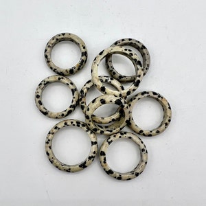 Dalmatian Jasper Ring, Gemstone Ring, Crystal Rings, Solid Band Ring R01-24