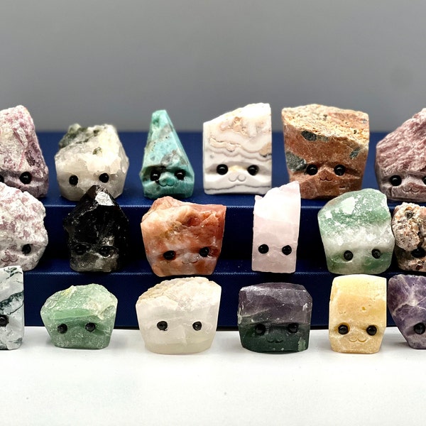 Crystal Hedgehogs, Crystal Buddies, Raw Crystal, Crystal Pets, Pet Rocks, Hand Carving, Healing Crystal Gifts Home Decor C01-41