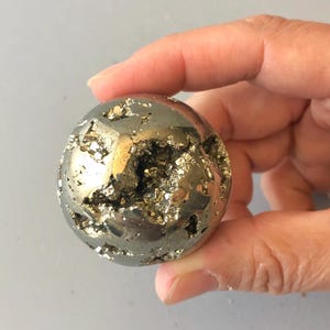 Pyrite Sphere, Pyrite Ball, Druzy Pyrite Sphere, Natural Pyrite, Natural Pyrite Crystal Sphere, Pyrite Crystal Carving, Pyrite Chakra S03-33