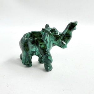 Malachite Elephant, Hand Carved Elephant, Natural Malachite, Malachite Handmade, Healing crystal, Animal, Gift, Chakra, Home Décor, C01-51