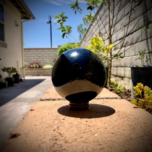 Black Obsidian Sphere, Obsidian, Black Obsidian Crystal Sphere, Black Obsidian Crystal Ball, S01-61