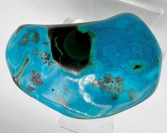 Chrysocolla Palm Stone, Chrysocolla Tumbled Stone, MC01-19