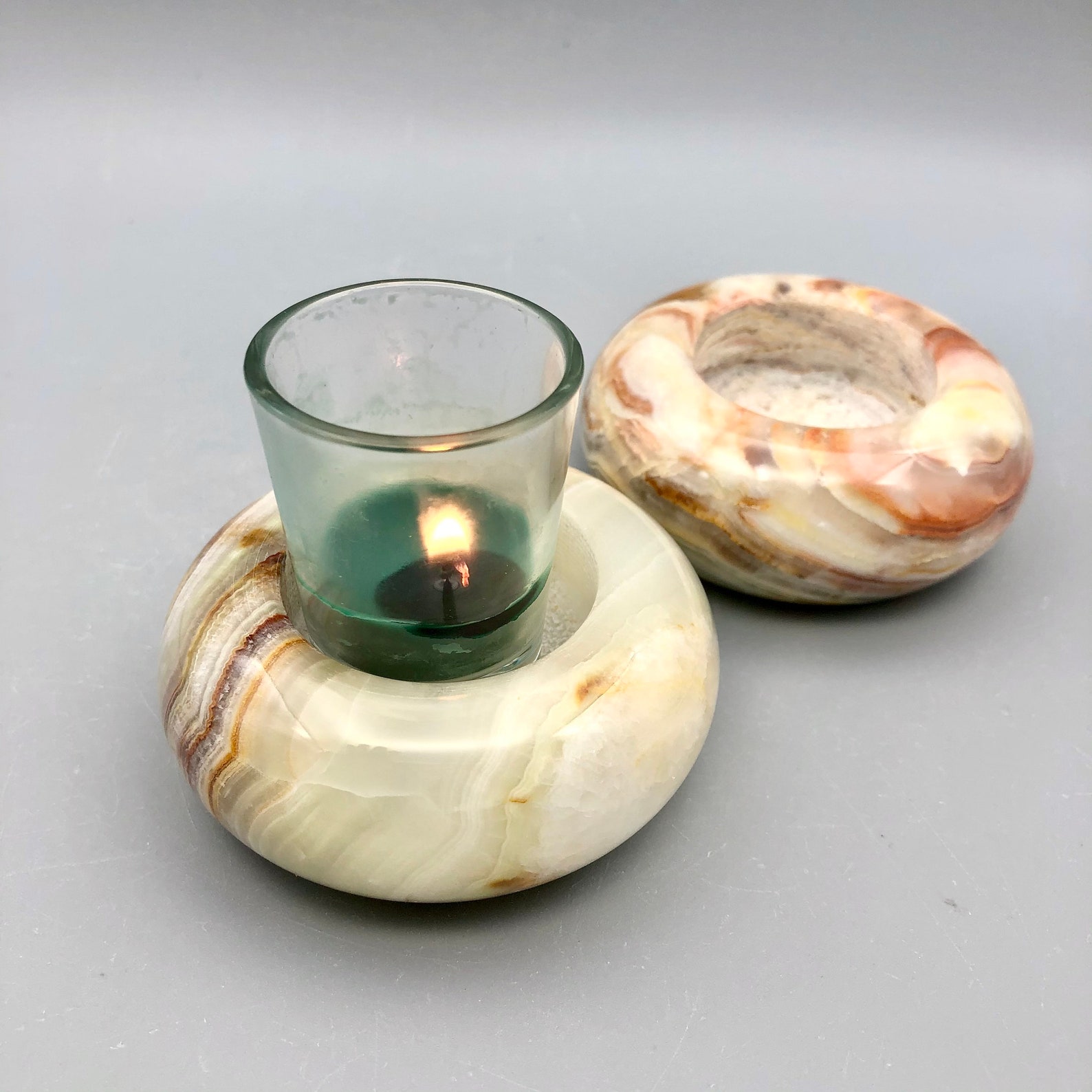 Onyx Candle Holder Onyx Tea Light Holder Onyx Decor Size Etsy