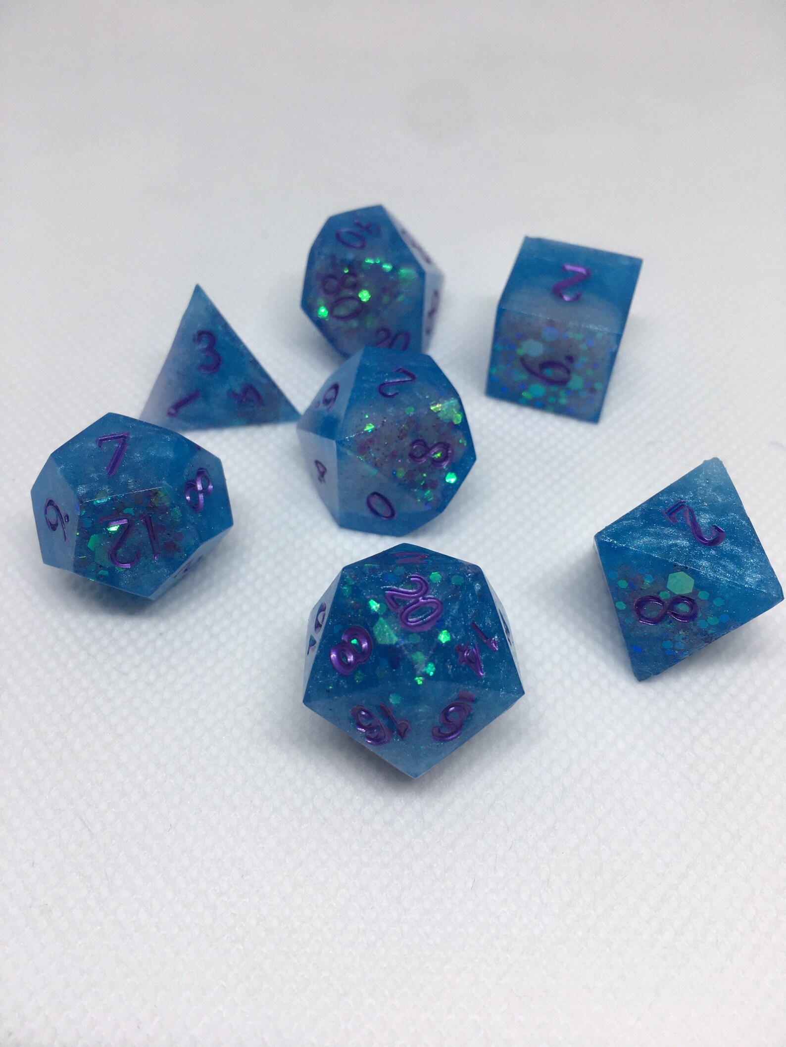 Mermaid Foam DnD dice set Sharp Edge Etsy.de