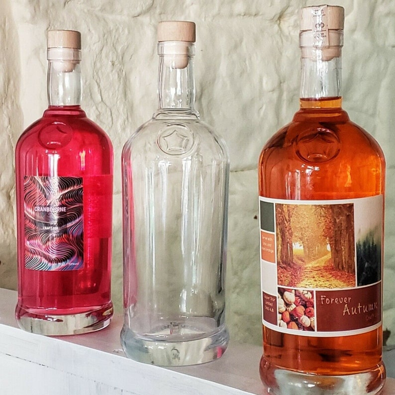 Classic Glass Spirit Bottle 700ml Etsy