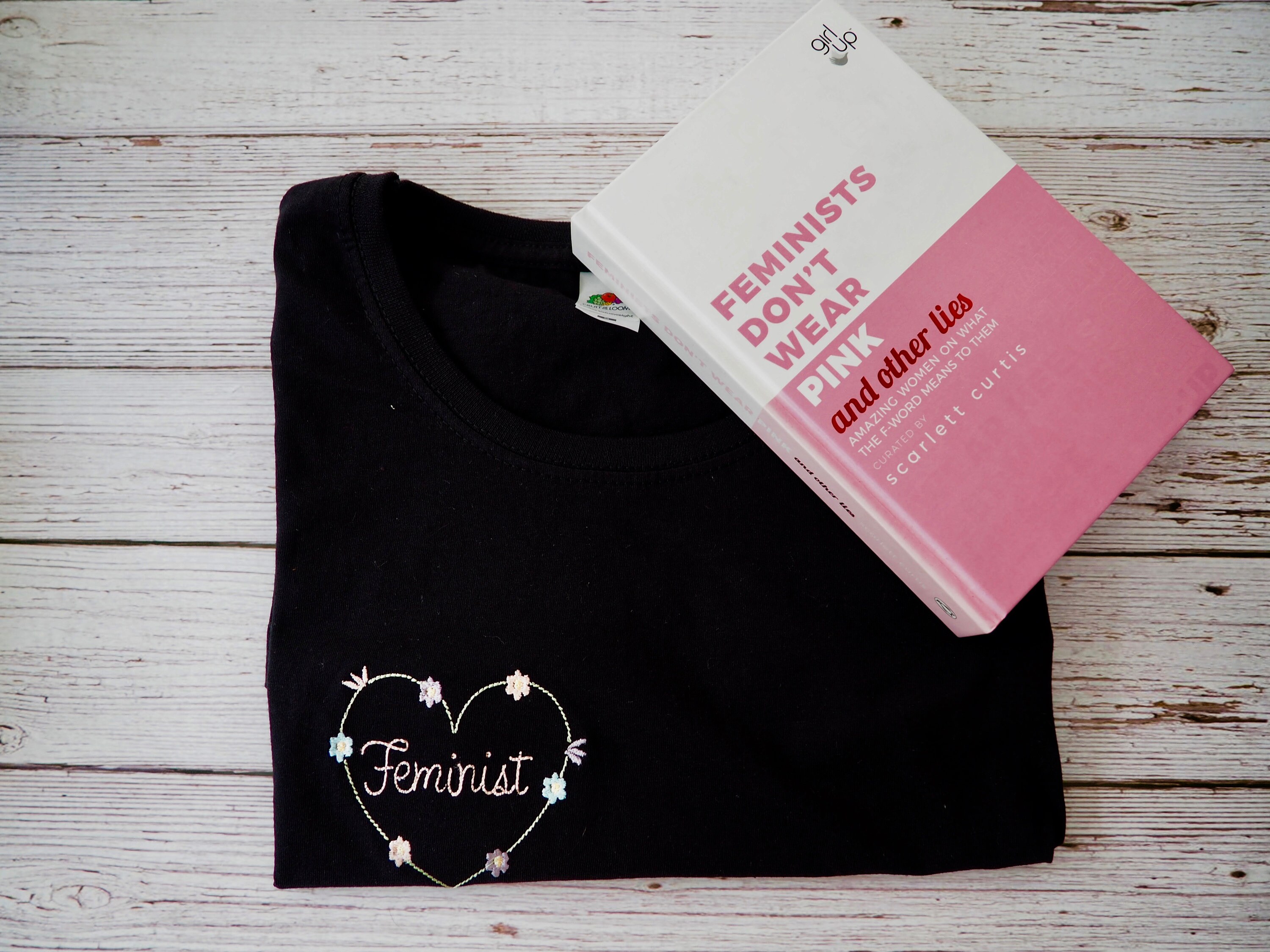 Feminist Floral Heart Embroidered T-shirt - Etsy