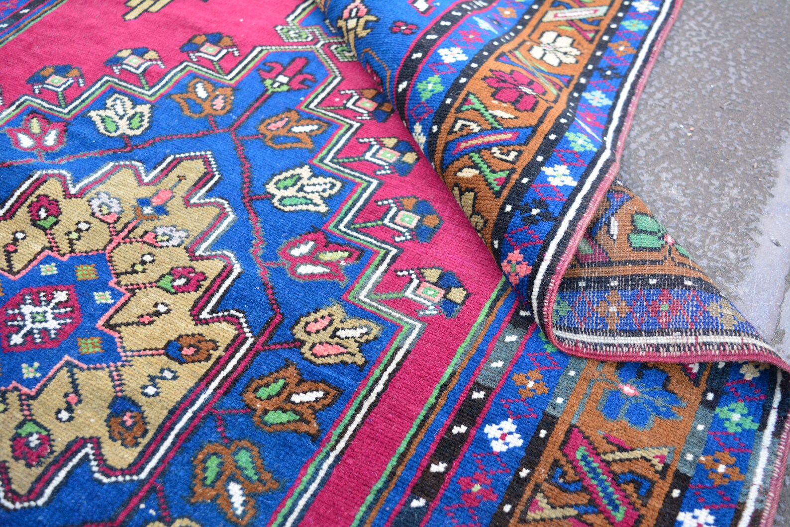 Vintage Oushak Rug 3.2x6.5Turkish RugUnique Rug For Etsy