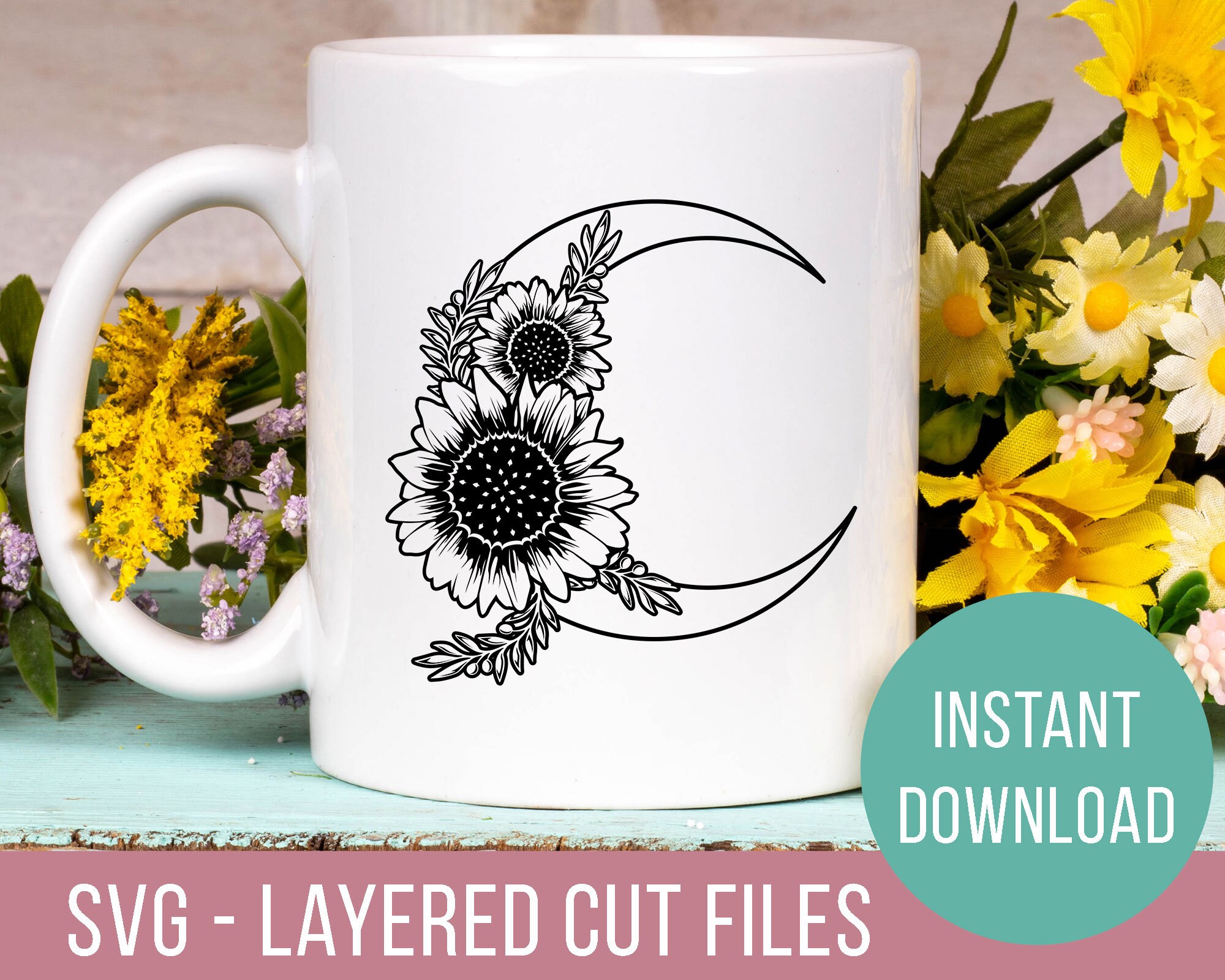Free Free 280 Sunflower Moon Svg SVG PNG EPS DXF File