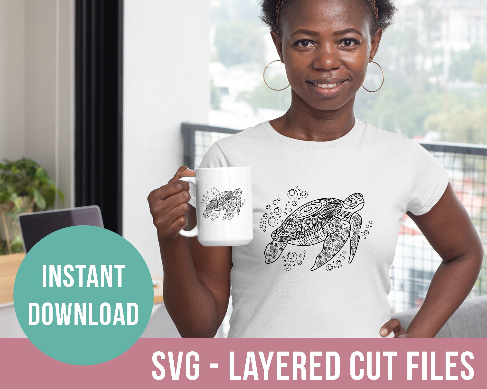 Download Turtle SVG Layered Cut Files for Cricut & Silhouette ...