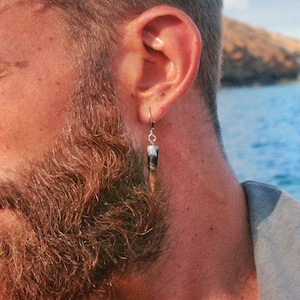 Herren Spike Ohrring: Tribal Boho Style, Sterling Silber