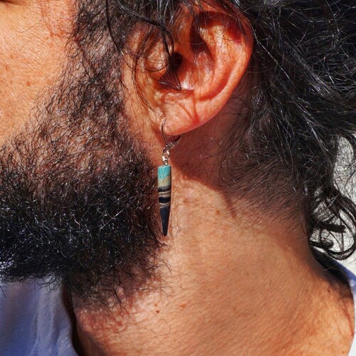 Mens Earrings Viking Axe Earring for Men Single Hoop Earring Etsy