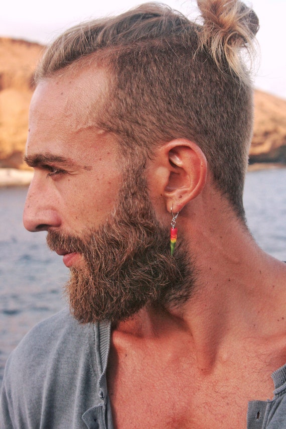 Boucle d'oreille rasta spike homme/boucle d'oreille - Etsy France