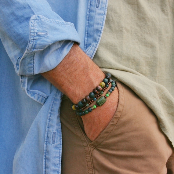 Mens stone cross bracelet Cross bracelet for men Mens wood bead bracelet  Beaded bracelet Mens stretch bracelet | Wish