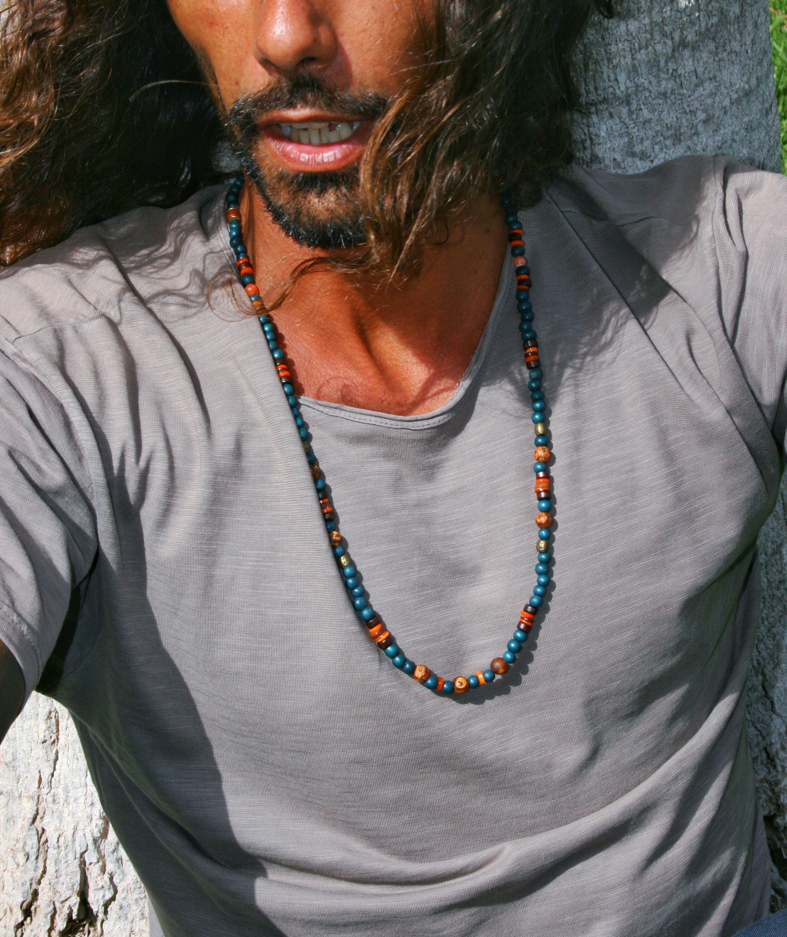 Tuto : Collier surfeur homme heishi et oeil de tigre - Perles & Co