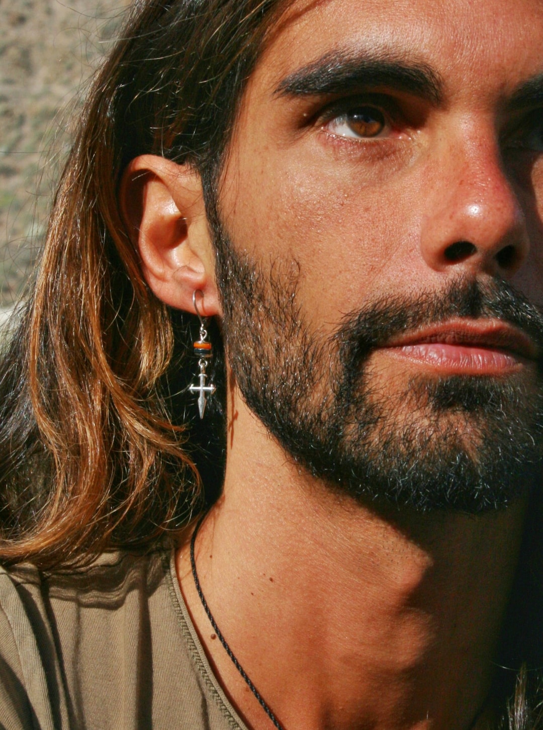 Cross Earring Man Men Earring Dangle Earring Man Earring for Mens Edgy