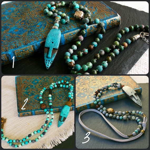 Turquoise Beaded Men display picture 1
