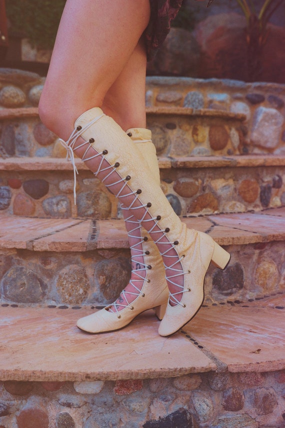 Brown gogo shop boots
