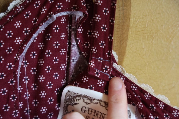 Vintage 1970s Gunne Sax RARE Dreamie Burgundy Max… - image 9