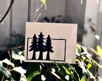 Three Pines Cards | Set of 5 | Blank Inside