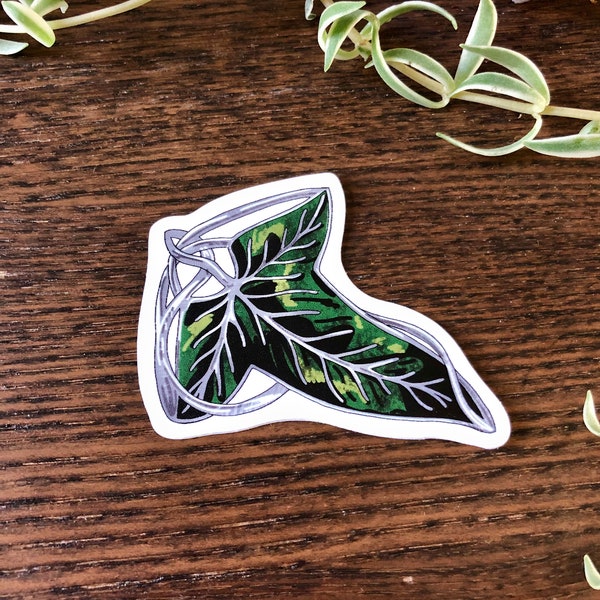 Leaf of Lothlórien Brooch Sticker | The Lord of the Rings Sticker | Die Cut | Vinyl