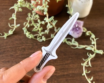 Halbling Schwert Aufkleber | sterben Schnitt | Vinyl