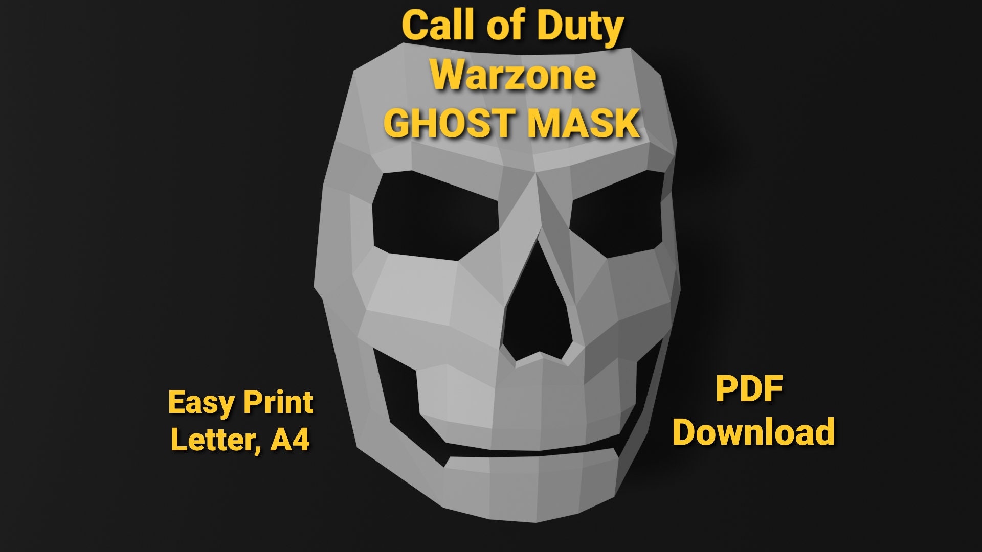 My last creation!Ghost mask from Warzone2.0 : r/CODWarzone