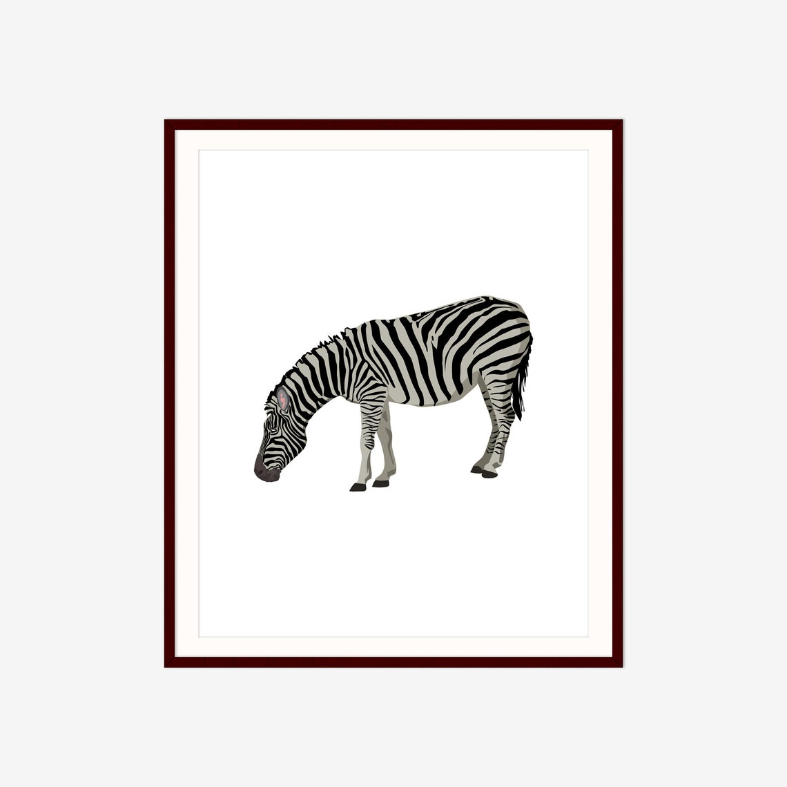 Zebra Digital Print Downloadable Art Printprintable Wall Etsy