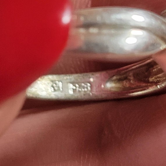 Sterling silver garnet ring size 7 - image 2