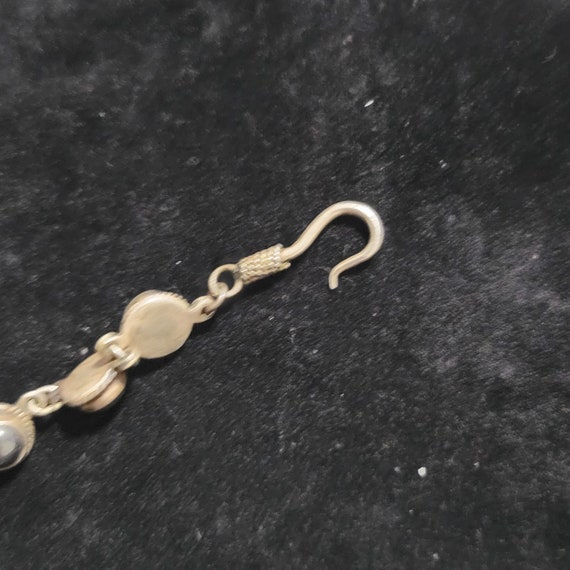 Vintage Sterling silver and pearl bracelet - image 8