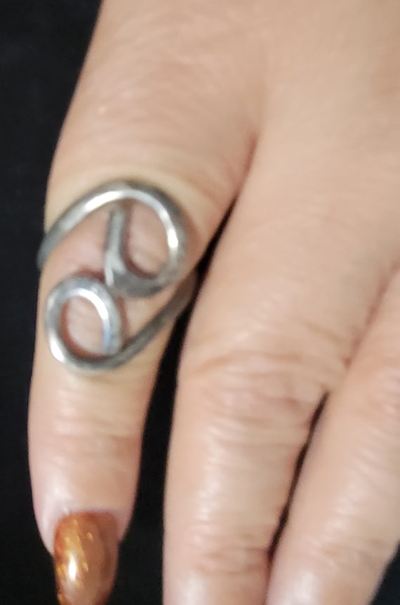 Vintage swirl sterling silver ring